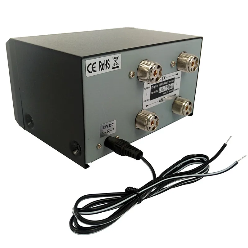 DG-503 цифровой SWR& Ватт метр 3," ЖК-дисплей стоячая волна соотношение 1,6-60 МГц/125-525 МГц 200 Вт для двухсторонней рации