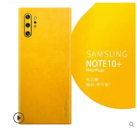 Для samsung Galaxy note 10 чехол, роскошная натуральная кожа. Вставка 360 градусов, полностью кожаный чехол для телефона для Galaxy note 10 8 9 - Цвет: yellow