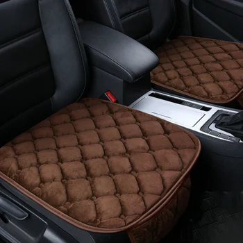 

1Pc Winter Warm Velvet Front Car Seat Cover Protector Driver Seat Cushion Pad Breathable Winter Chair Cushion