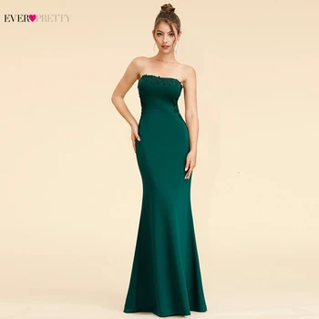 

Elegant Dark Green Evening Dresses Long Ever Pretty A-Line V-Neck Sleevelss Lace Appliques Evening Gowns Abiye Gece Elbisesi