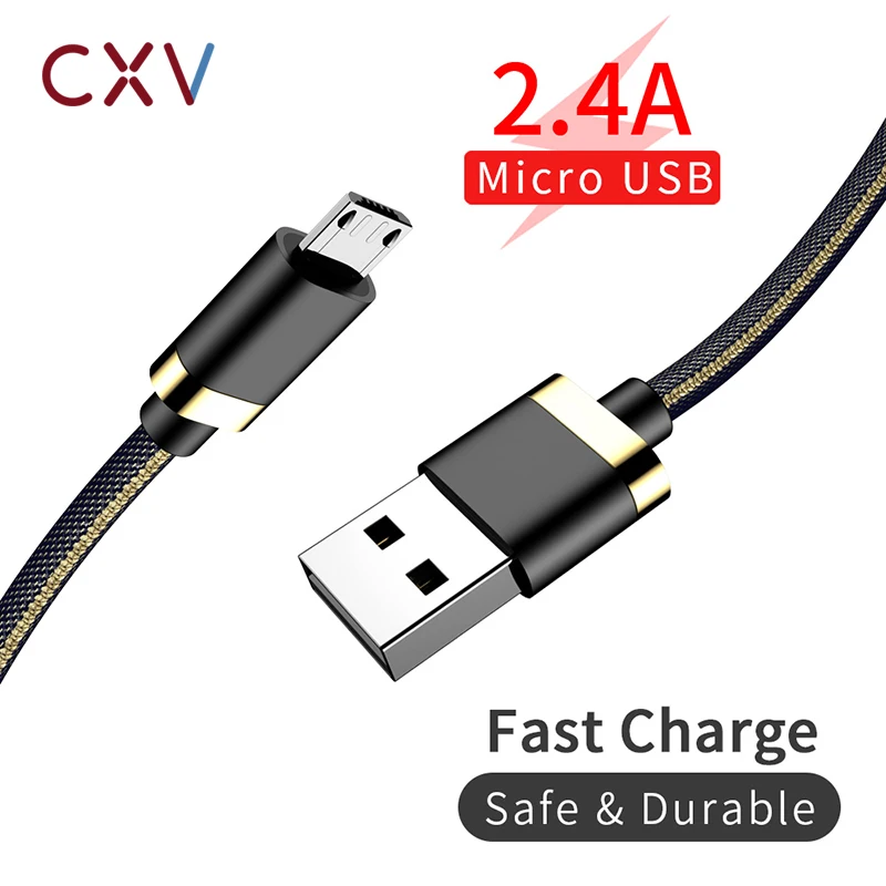 Micro USB кабель Быстрая зарядка телефон дата-провод для Samsung S6 Xiaomi Android USB-C кабелей