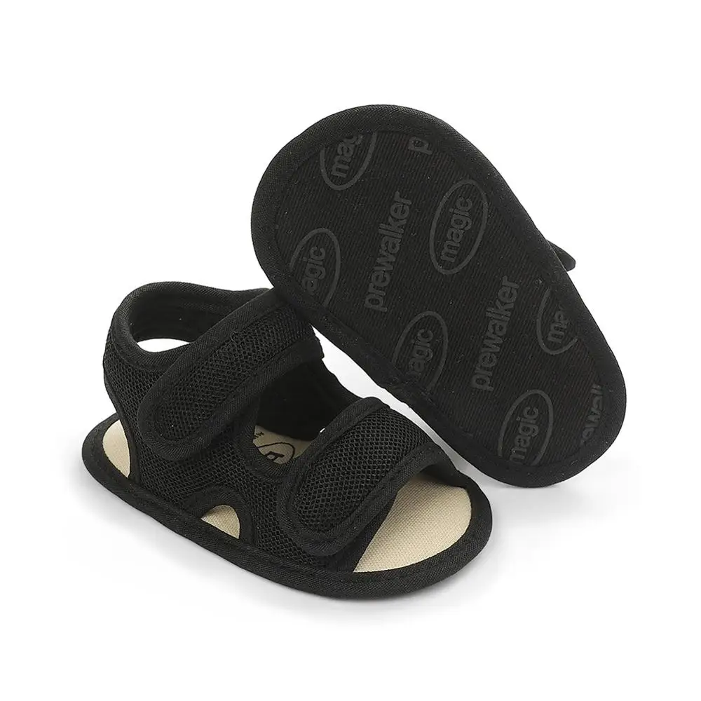 Summer Baby Shoes Newborn Boys Girls Soild Breathable Anti-Slip Sandals Infant Toddler Soft Soled Shoes 1