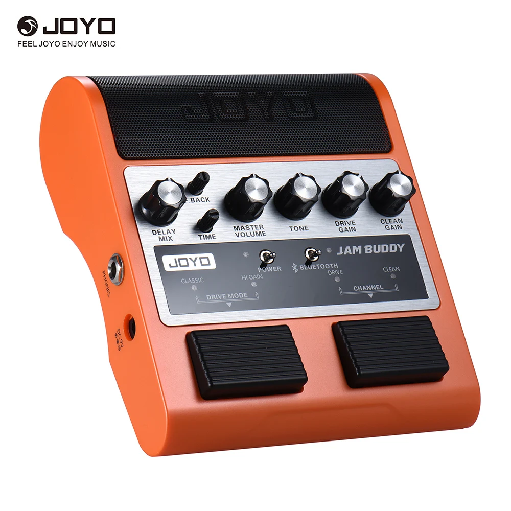 JOYO JAM BUDDY портативный Перезаряжаемый Bluetooth 4,0 двухканальный 2*4 Вт Педальный Стиль Гитарный Усилитель колонка с усилителем с задержкой