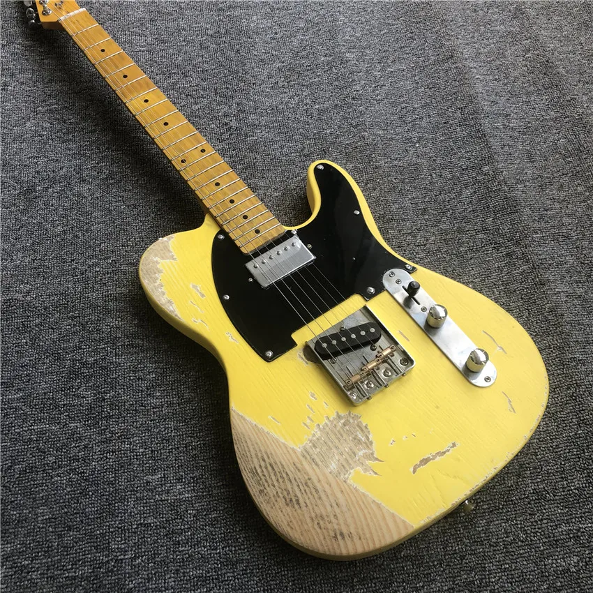 Guitarra eléctrica de segunda mano, instrumento musical amarillo con cuerpo de cera, fotos reales, venta al por mayor y al por menor, todos colores se pueden modificar y personalizar - AliExpress