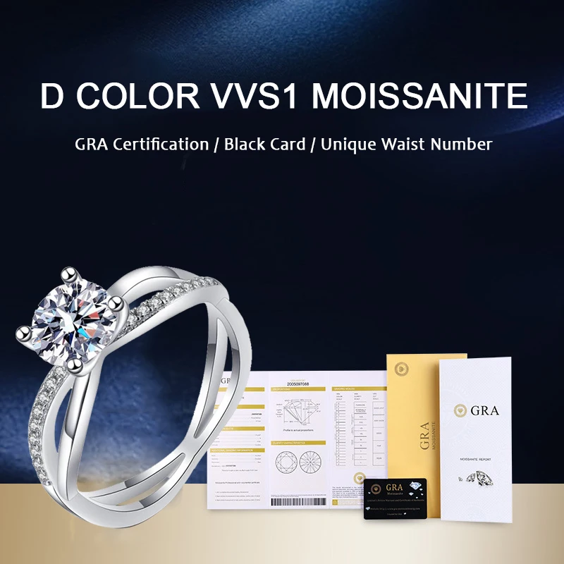 925 Sterling Silver Moissanite Engagement Ring Fancy Wave Wedding Ring VVS1 D Color Round Diamond Promise Ring For Women - Image 6