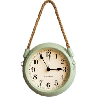 

Nordic Modern Minimalist Clocks Wall Clock Living Room Wrought Iron Metal Clocks Creative Quartz Clock Personality Green
