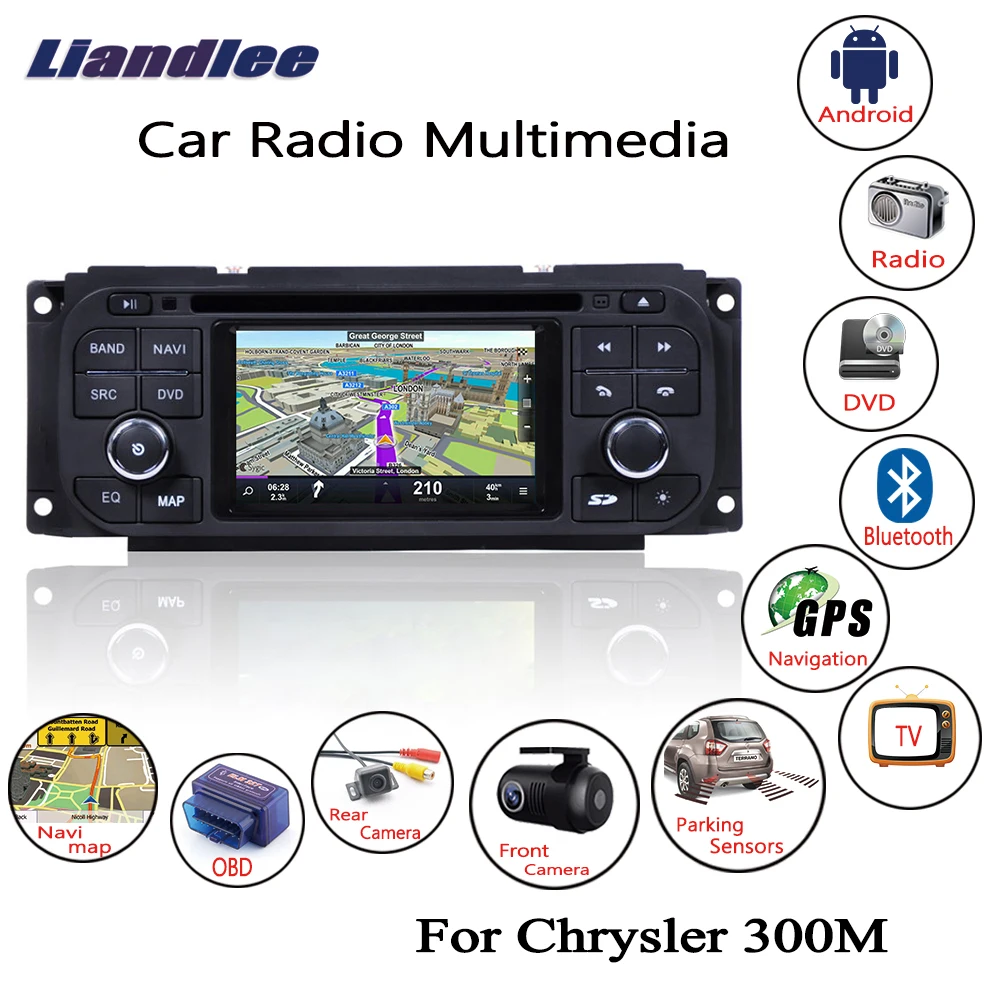Автомобильный Android мультимедиа HD экран дисплей ТВ для Chrysler 300M 2002 2003 2004 стерео