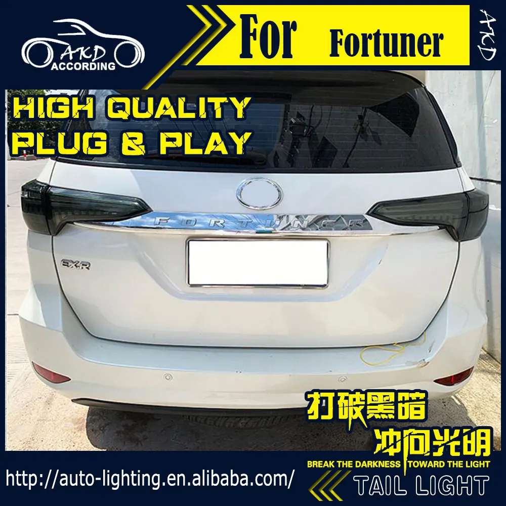 Автомобильный Стайлинг, задний фонарь для Toyota Fortuner, задний светильник s-, светодиодный задний светильник Fortuner, динамический сигнал поворота, тормоз, реверс, авто