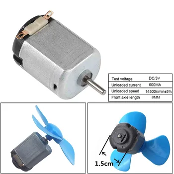 

1PC DC Motor 3V 14500r/min Mini Electric Motor Carbon Mini Electric Motor For Remote Control Toy Car Robot Student Class Lab