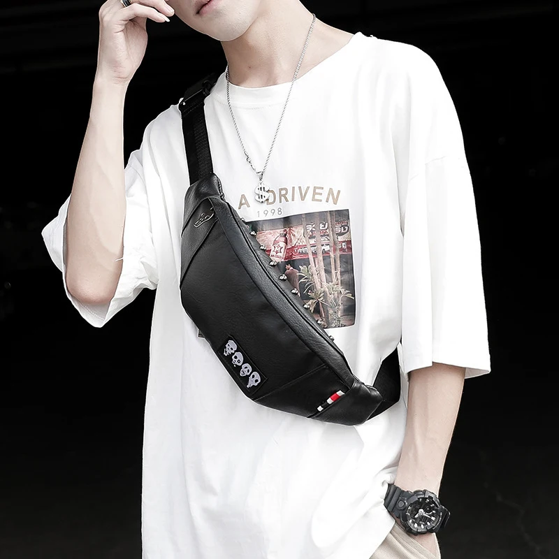 Поясная сумка для мужчин забавная сумочка из искусственной кожи модный