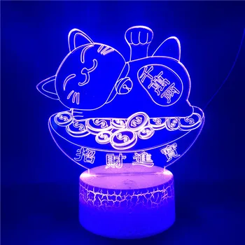 

Bluetooth Base Fortune Plutus Cat Cute Unique Touch Sensor Bright Base LED Night Light Nightlight Multi-color with Remote