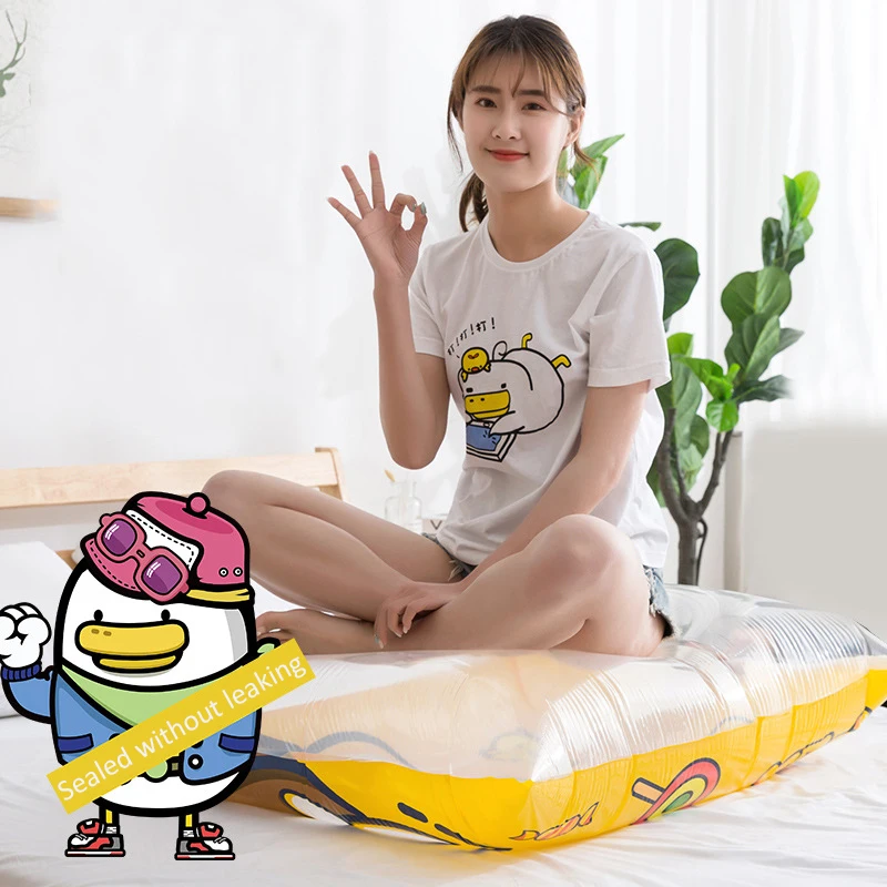 Goedkoop 6 11 Pcs Verdikte Reizen Vacuüm Zakken Voor Kleding Herbruikbare Compressie Zak Met Een Pomp Quilt Kussen Opbergtas closet Organizer