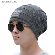 Стильные вязаные шапочки зимние, шапки мужские толстые теплые зимние шапки Мужская Толстая шляпа шапочка шапка мужская зимняя шапка s Toucas Gorros