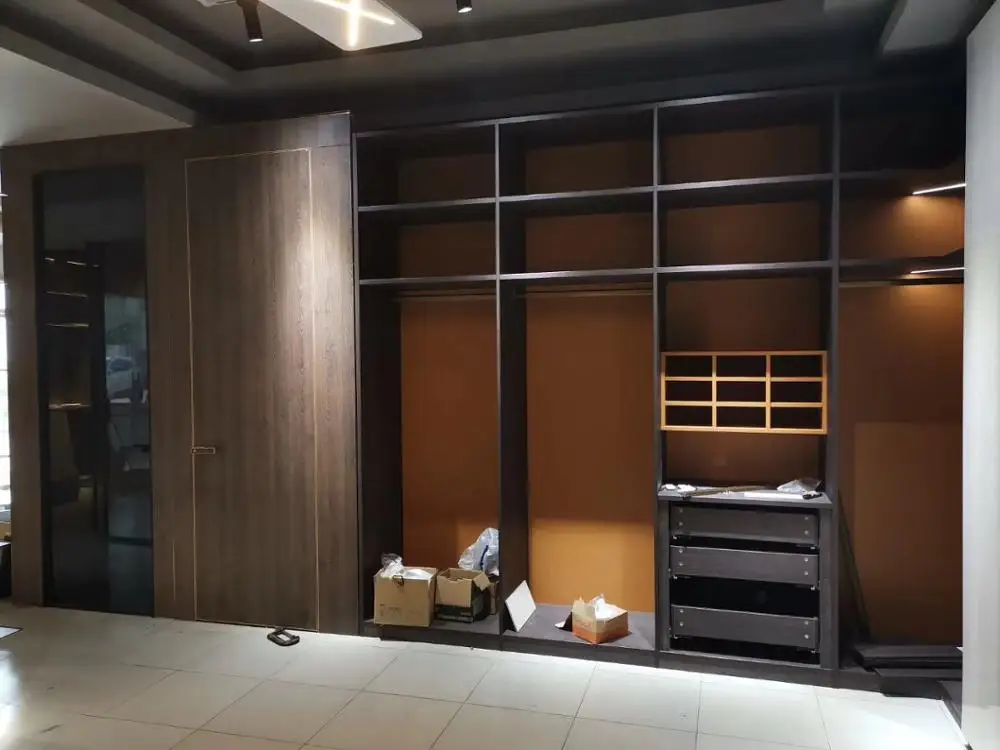 

2020 walking closet china wood wardrobe modern wardrobe open bedroom dressing room walking room customized