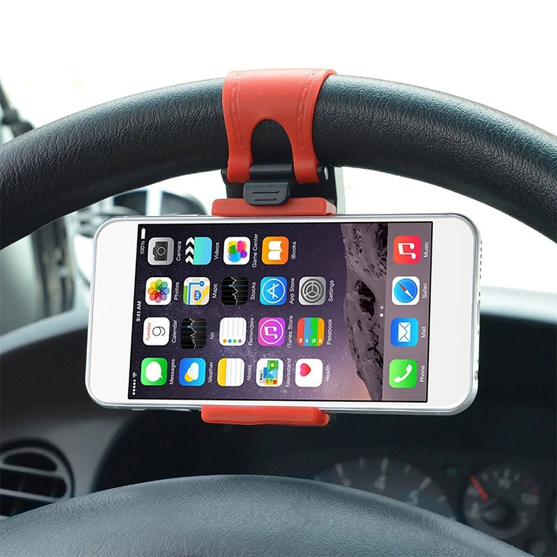 Автомобильный руль Автомобильная Подставка для телефона gps навигация привод велосипед руль зажим Крепление кронштейн для автомобиля аксессуары
