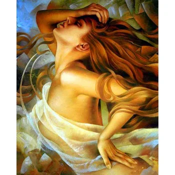 

40x50cm Frameless Sexy Women Figure DIY Painting By Numbers Kits Handpainted Oil Painting Modern Wall Art Picture For Home Decor