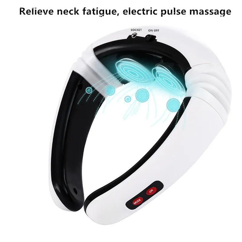 Koop Meerdere Modi Elektrische Nek Massager Pulse Back Power Control Ver Infrarood Verwarming Pijnbestrijding Tool