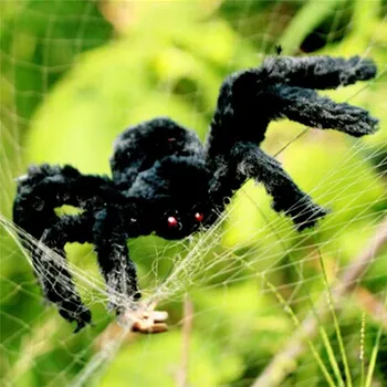 

Super Big Plush Spider Made Of Wire And Plush Black And Multicolour Style For Party Or Halloween Decorations 1Pcs 30cm,50cm,75cm