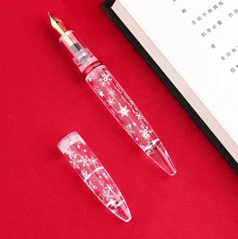 

Moonman M2 Dropper Fountain Pen Snowflake Commemorative Version Transparent Large-Capacity Iridium EF/F 0.38/0.5mm Gift Pen Set