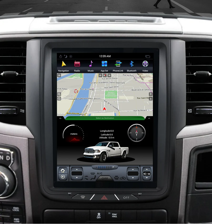Perfect Asvegen 10.4" Vertical Screen Android 7.1 Car Radio For Dodge Ram 2014 2015 2016 2017 GPS Auto Stereo Multimedia Player Headunit 7
