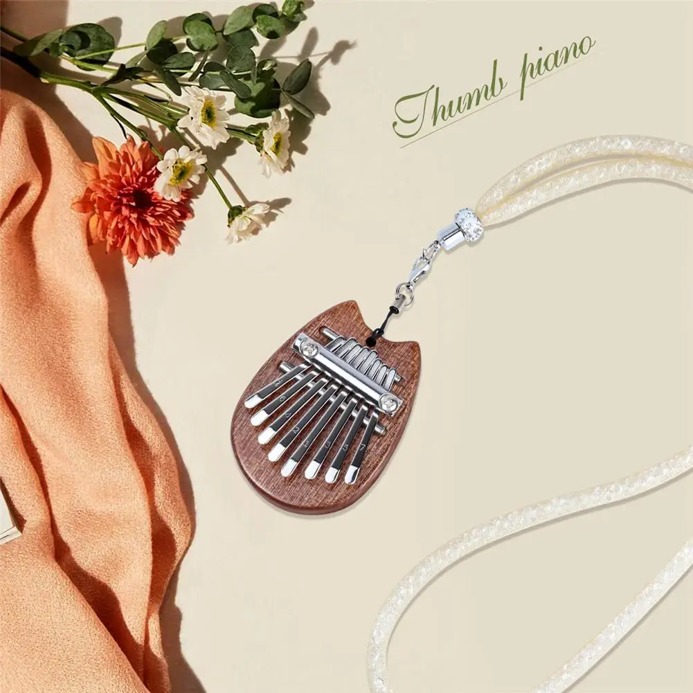 mbira madeira maciça presente brinquedo com cordão pingente presentes