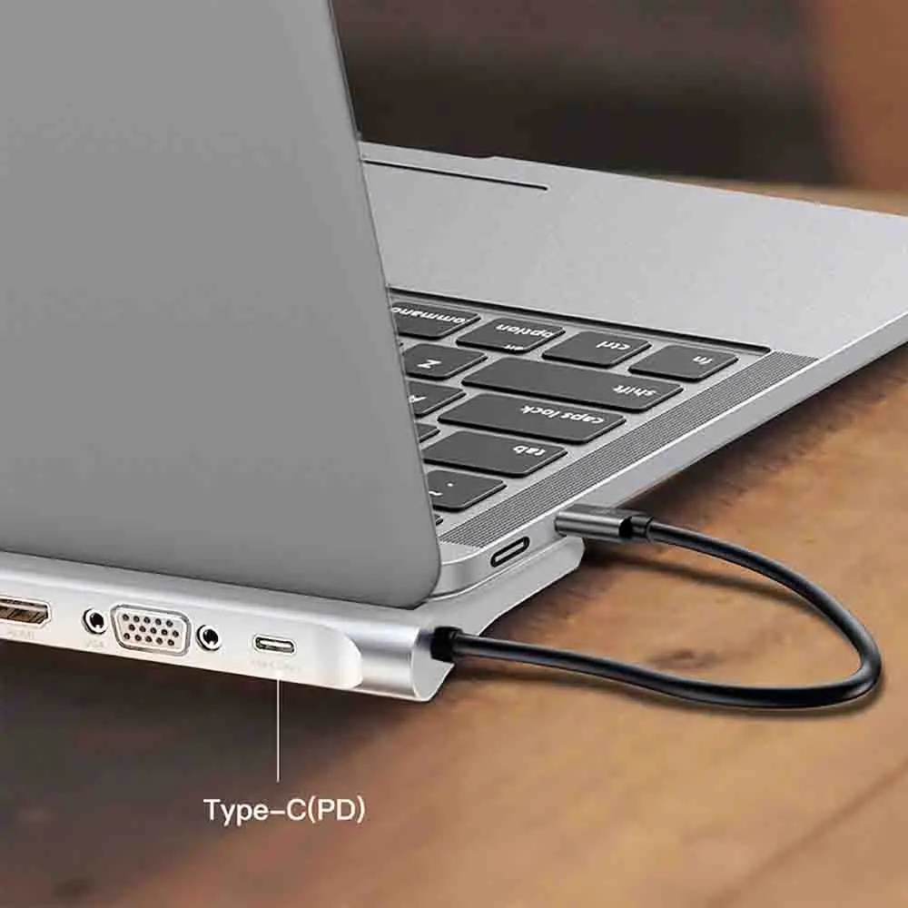 10 в 1Type-c к Hdmi Vga Usb Tf Sd карта USB 3,0 адаптер док-станция для ноутбука мобильного телефона