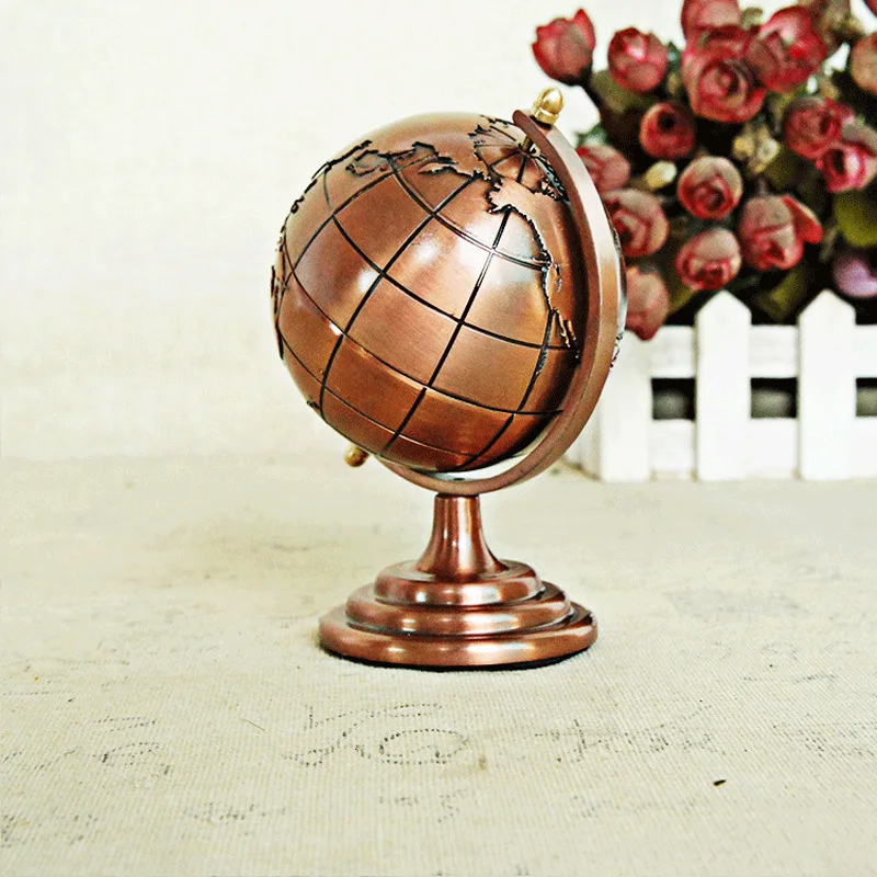 Vintage Metal Tellurion Figurine Creative Globe Modern Art Ornament Home Decoration Accessories Desktop | Дом и сад