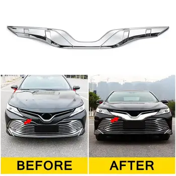 

1 Pcs Front Center Grill Grille Cover Trim For Camry 2018 Car Accessories Easy to install Car Styling ABS Chrome Waterproof