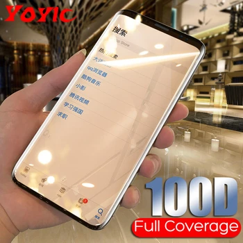 

100D Full Cover Tempered Glass For Samsung Galaxy S8 S9 Plus Note 8 9 Glass Screen Protector Protective Film For Samsung S7 Edge