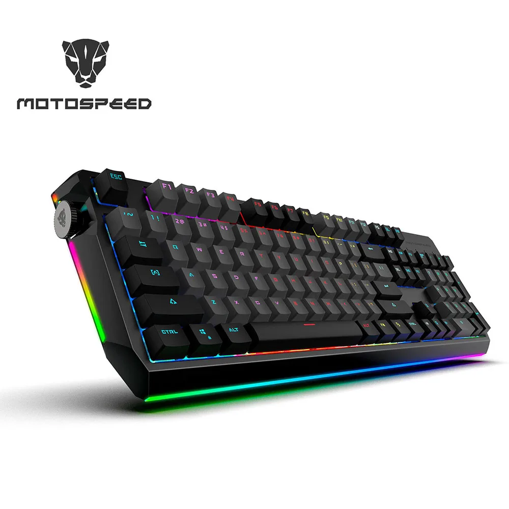 Motospeed CK80 игровая механическая клавиатура с RGB подсветкой USB кабель PBT ключ крышка с двойной теневой подсветкой(водонепроницаемый