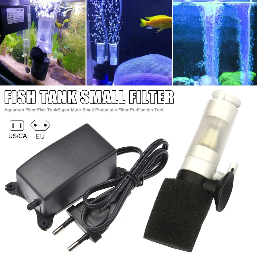 Аквариумный фильтр, Супер Бесшумный маленький Пневматический фильтр, инструмент для очистки аквариума DNJ998