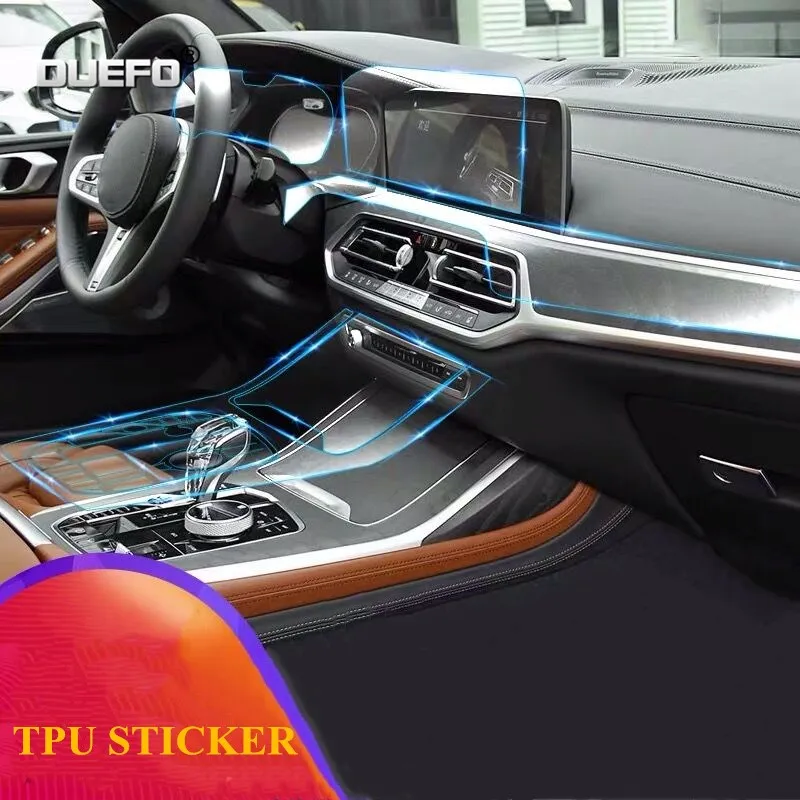 

TPU Self Healing Car Interior Screen Protector Central Console Navigation Gear Protective Film Sticker For BMW X5 G05 2019