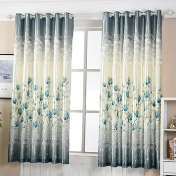 

Modern Minimalist Environmental Protection Printing Semi-shading Curtains Multi-color for Living Room Bedroom Study Curtains