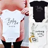 Baby Announcement Coming Soon 2022 Newborn Baby Bodysuits Summer Boys Girls Romper Body Pregnancy Reveal Clothes 1