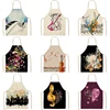 Musicial Note Guitar Piano Kitchen Aprons Women Cotton Linen Bibs Household Cleaning Pinafore Home Cooking Apron 53*65cm WQL0141 ► Photo 2/6