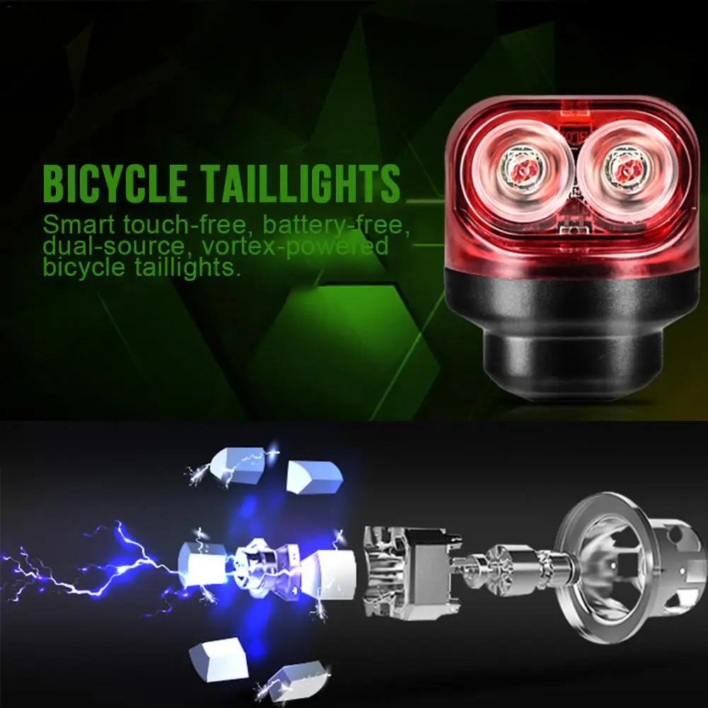 Bicycle Warning Taillight Self- Powered Taillights Mountain Bike Road Bike Riding Equipment Bicycle Accessories