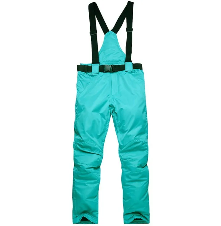 Winter Women Man Solid Warm Snow Snowboard Trousers with Shoulder Straps Waterproof Windbreak Colorful Outdoor Sport Ski Pant - Цвет: 05