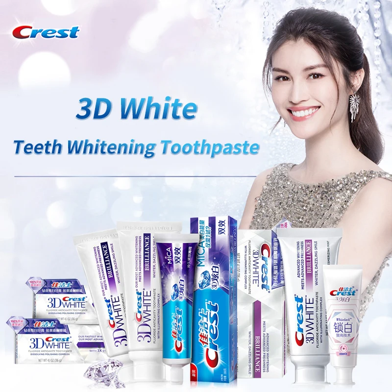 Crest 3D White Dentifricio Sbiancamento Dei Denti Brillantezza Mousse Cura Bianca Collezione Di Fiori Di Ciliegio Cura Delle Gengive Rimuovere Le Macc