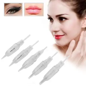 

50PCS Disposable Eyebrow Tattoo Needles Stainless Steel Microblading Needle 1P 3P 5P 5FP 7FP Tattoo Body Makeup