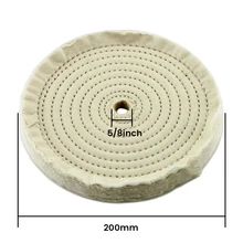 

200mm Buffing Wheel White Cotton Cloth Buff Pads For Jewelry Metal Mirror Polishing Electric Drill Polishing Machine Accessories