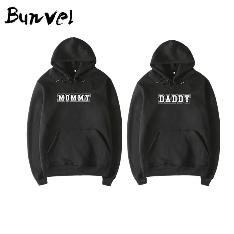 Bunvel/зимние толстовки для мамы и папы; Семейные комплекты; толстовки с капюшоном и буквенным принтом; Осенняя Одинаковая одежда для семьи; f