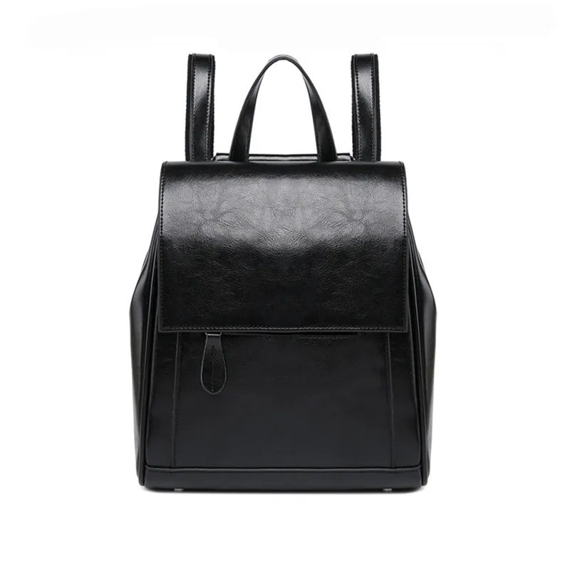 Женский рюкзак из натуральной кожи винтажный дорожный школьная сумка для
