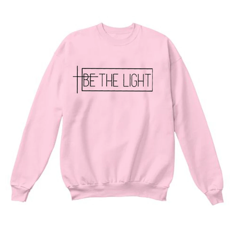 Светильник для женщин, свитер и худи, пуловер с круглым вырезом и длинными рукавами, Harajuku, уличная одежда Faith Tumblr, христианская одежда, топы - Цвет: Розовый