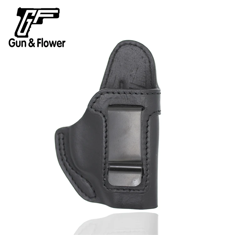 

Gun&Flower Ruger LC9 Pistol IWB Leather Holster Hunting Sport Right Hand Draw Pouch Holder with Belt Clip for 1.5'' Belt