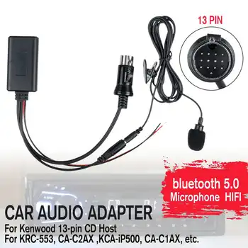 

12V 13PIN HIFI Car Audio bluetooth Wireless Cable Adapter Microphone MIC AUX Music Player For Kenwood CD Host
