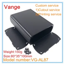 1 шт./лот Поддержка питания электронные Чехлы diy 80*35*100 мм 6063-T5 алюминиевая распределительная коробка diy корпус для модуля PCB дизайн