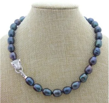 

free shipping HUGE AAA+ 11-13MM South Sea Black Baroque Pearl Necklace 18 inch