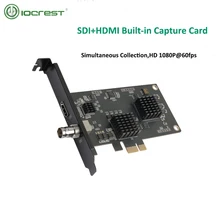 IOCREST 2 Channels SDI+HDMI Compatible HD PCIe Capture Card Switch Game Live Broadcast PS4/NS Camera SLR 4k Recording Vmix