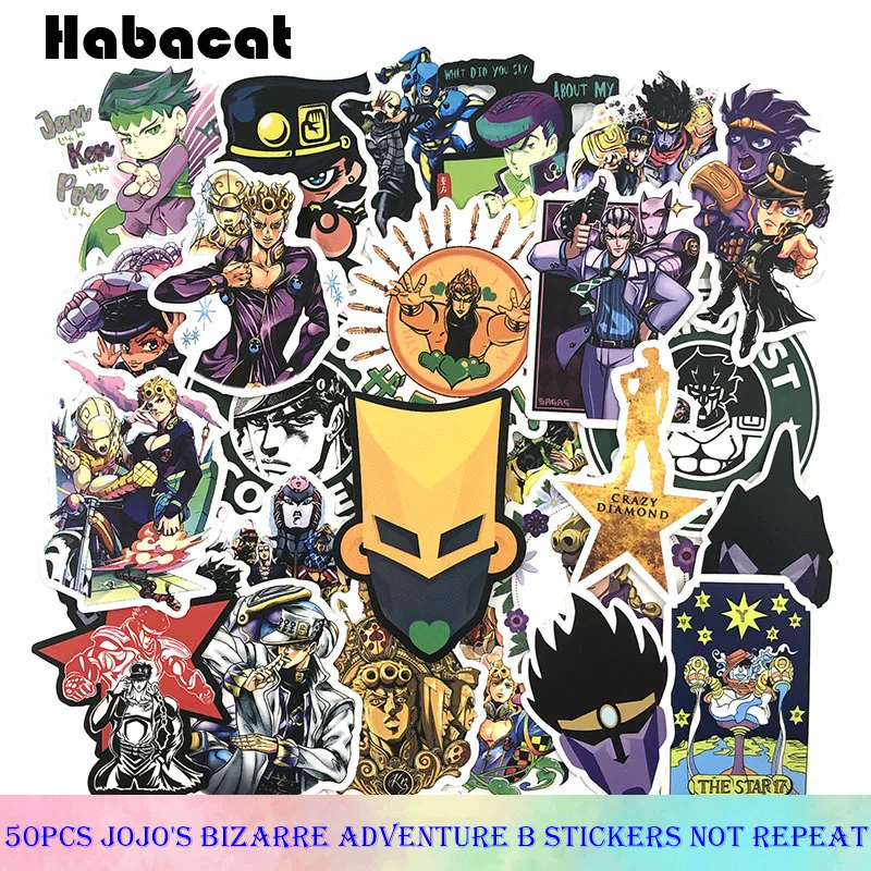 50 наклеек в виде граффити с надписью шт./упак. Jojos bibella Adventure японское аниме для