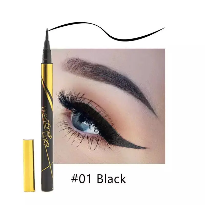 Водостойкая черная жидкая подводка для глаз, карандаш для больших глаз, макияж, Стойкая подводка для глаз, карандаш для макияжа, гладкий, быстросохнущий, кошачий глаз, косметический инструмент